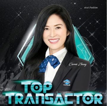 Carrie Zhang Top Transactor